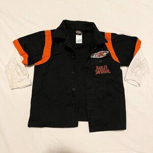 Harley Davidson Toddler 3T Button Up Shirt